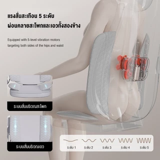 XUTI เบาะนวดไฟฟ้าอเนกประสงค์ นวดคลึงนวดคอและหลังพร้อมประคบร้อน เบาะนวดเอวสำหรับใช้ในบ้าน