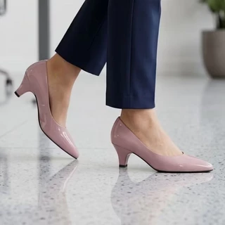 รองเท้าคัทชู Size 36 - 47 Bigsize 41 42 43 44 45 46 47 ไซส์ใหญ่ แบบหนังแก้ว ส้นสูง 2 นิ้ว