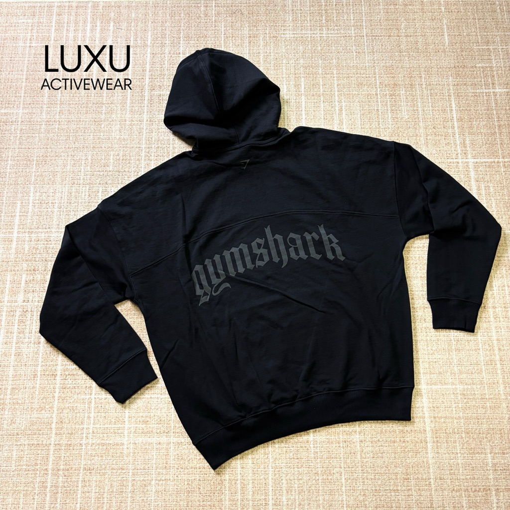 (พร้อมส่ง) GYMSHARK เสื้อ รุ่น Olde English Hoodie Oversized Fit ของแท้ 100%🇺🇸