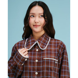 (พร้อมส่ง) FRANKIE BROWN CHECKED SHIRT