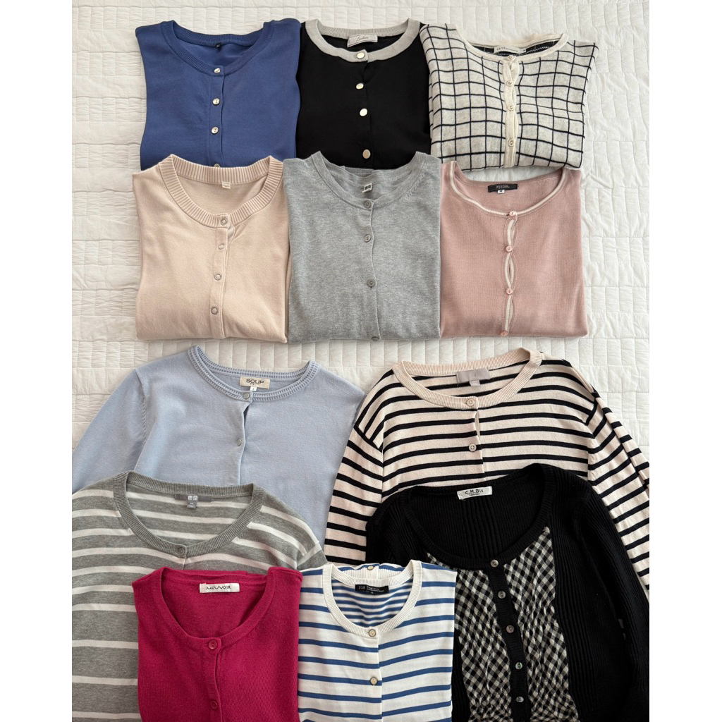🧣(2/2) คาร์ดิแกน เสื้อแขนยาวไหมพรม เสื้อคลุมไหมพรม งานญี่ปุ่น Uniqlo GU