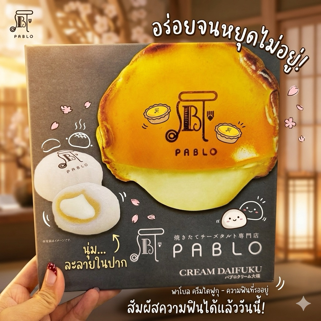 ‼️ร้านนี้ถูกที่สุด‼️PABLO Cream Daifuku ที่ยกความอร่อยของชีสทาร์ตมาอยู่ในไดฟุกุคำเดียว