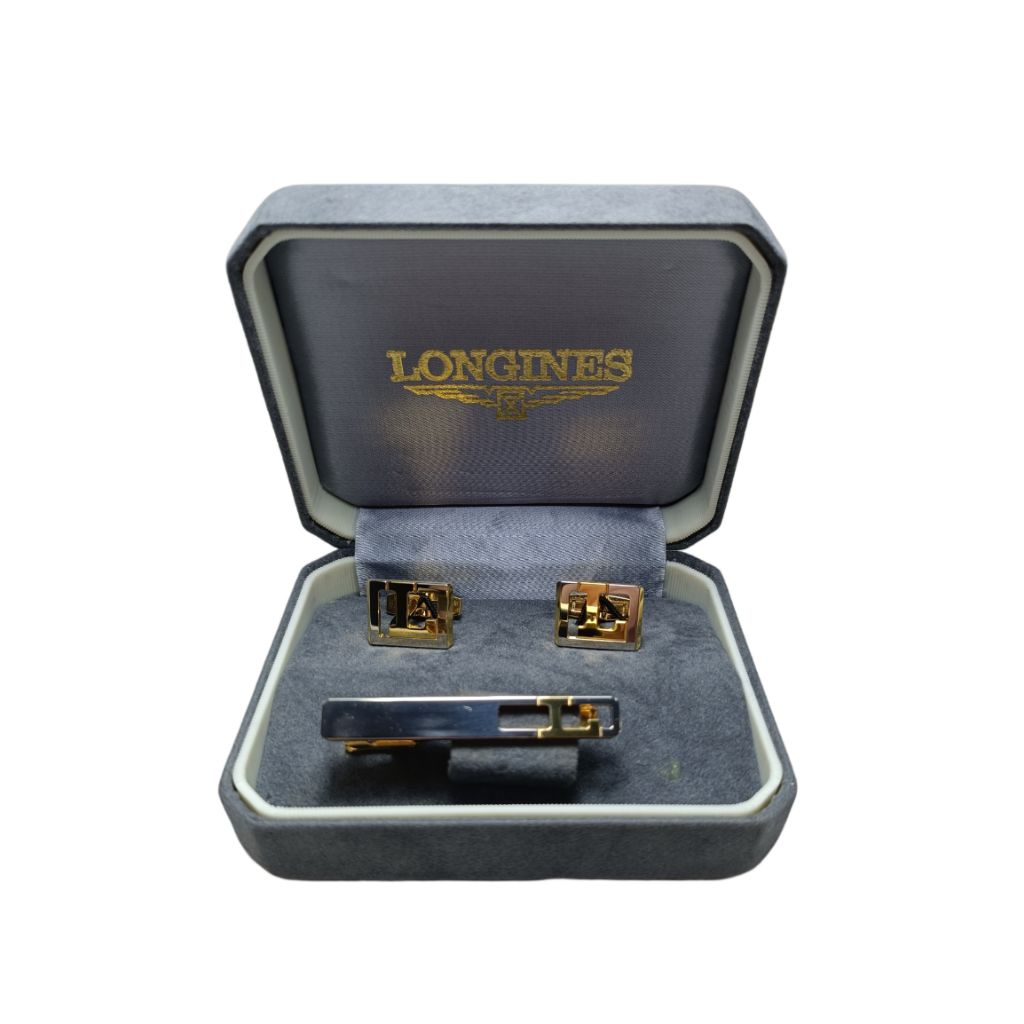 💫Cufflinks คัฟลิงค์ +ที่หนีบเนคไท แบรนด์ Longines แท้💯 💫