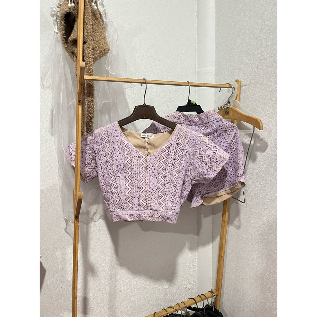 ชุดเซ็ทnuy shop ลูกไม้ มีซับทั้งตัว