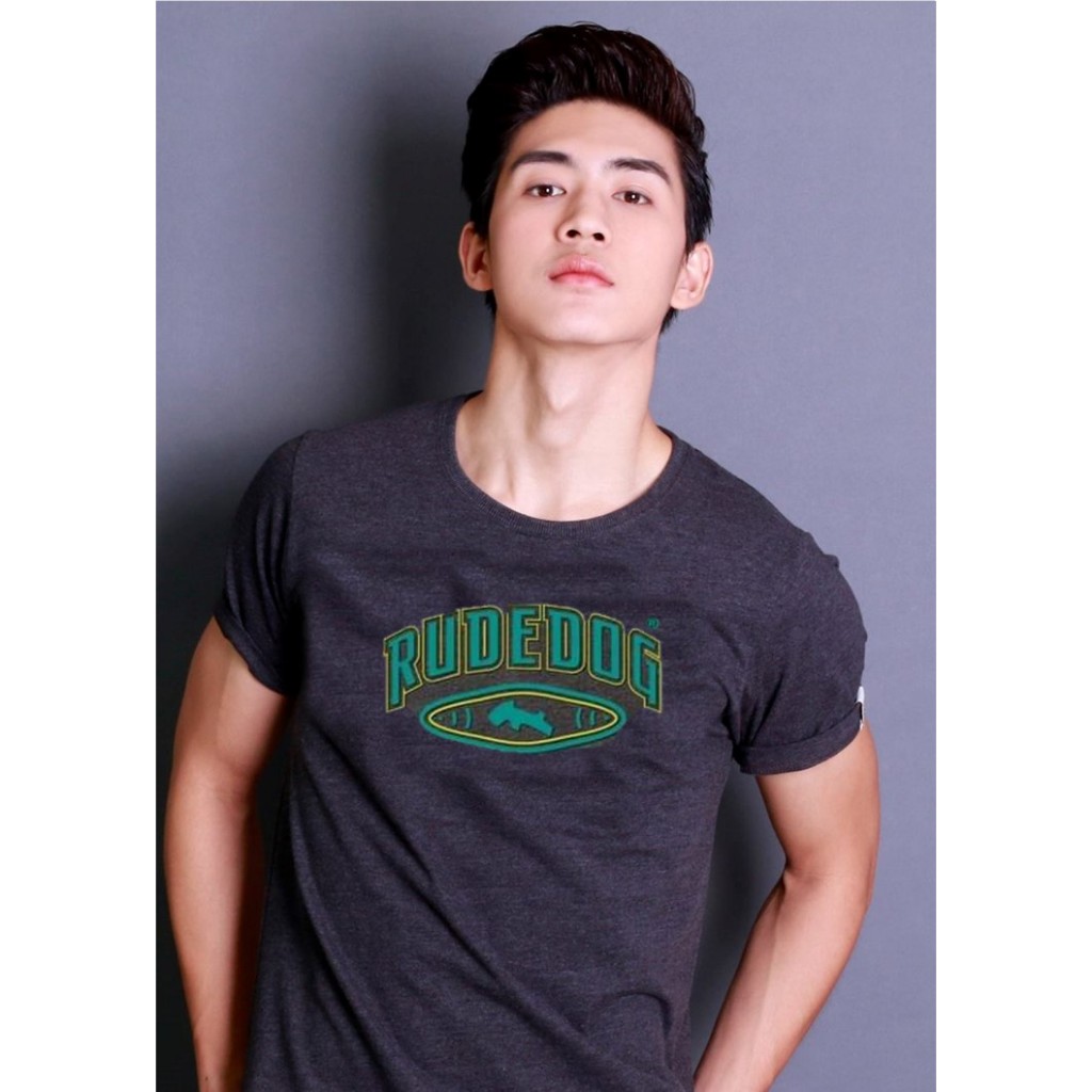 Rudedog  เสื้อคอกลม ชาย หญิง สีทอปดำ รุ่น Hi School (ราคาต่อตัว)