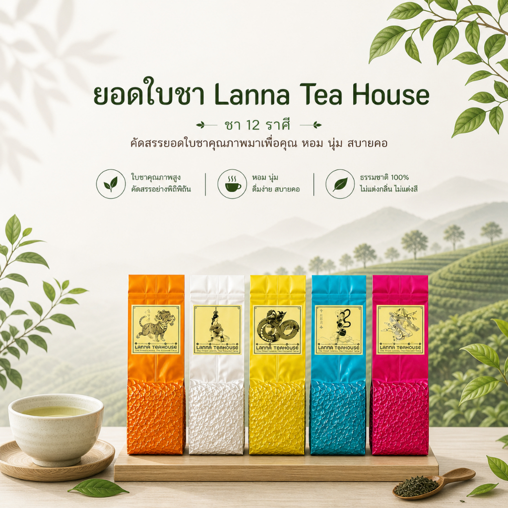 ชาขาว ♍️ ตรา Lanna Teahouse   ยอดคู่ 3   ขนาด 200 กรัม   White Tea ราคา ถูกที่สุด ดีลบีเคเค แกลเลอรีภาพที่ 6