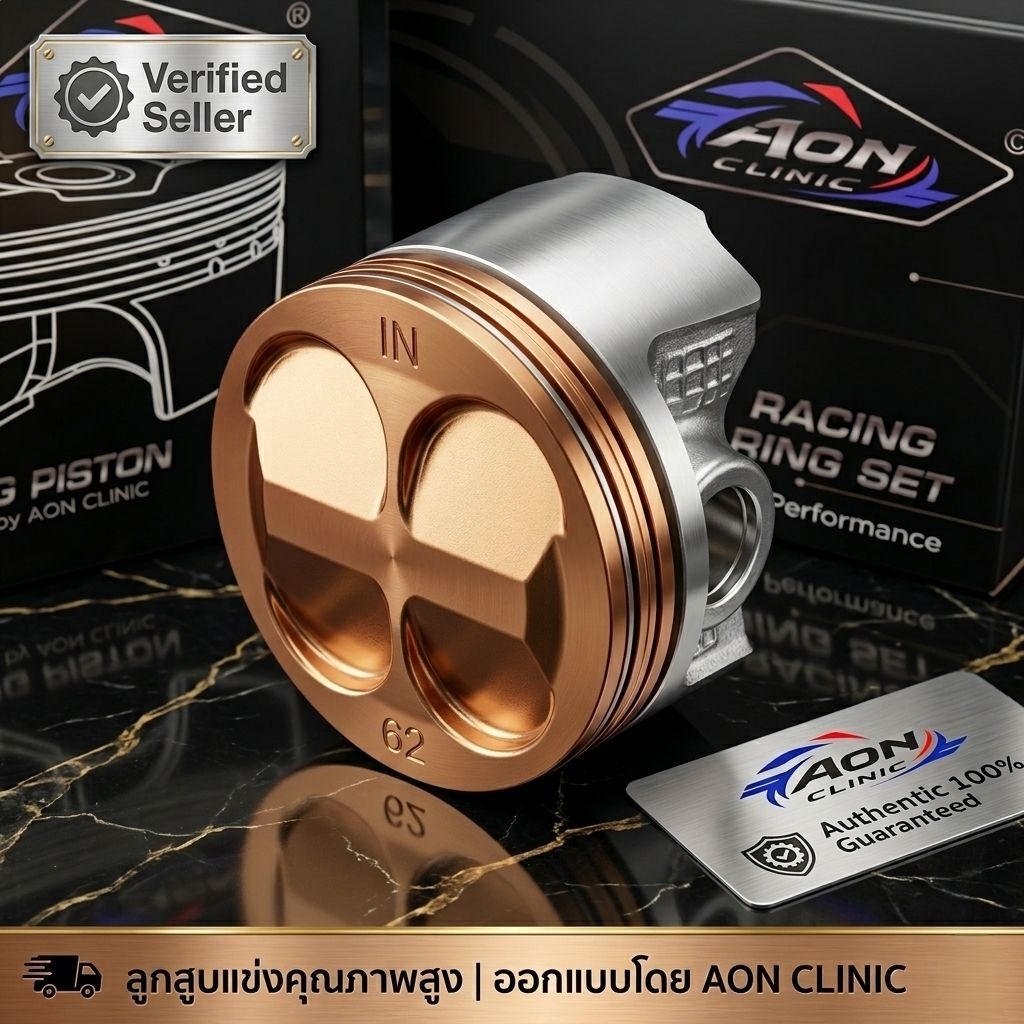 ลูกสูบแต่ง AON CLINIC เกรดพรีเมี่ยม สำหรับ KLX และรุ่นอื่นๆ ครบทุกไซส์ (สลัก 13/14/15) แข็งแรง ทนทาน