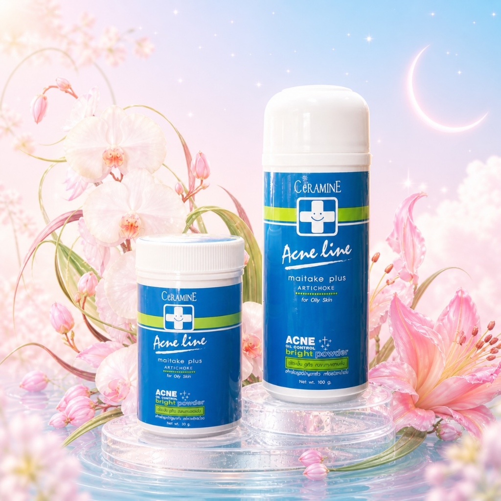 Ceramine เซอรามายน์ แป้งฝุ่น สูตรควบคุมความมัน 100 กรัม