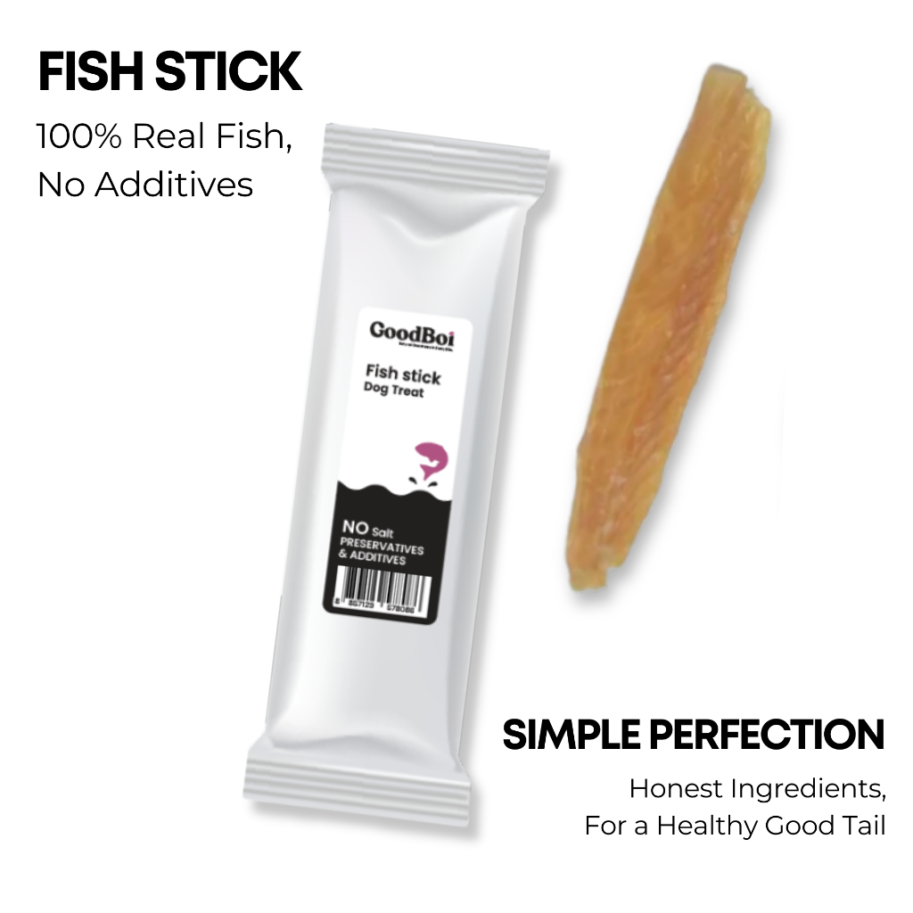 Good Boi! Fish Stick Treat กู๊ดบอย ฟิช สติ๊ก ทรีท [4g] ปลาแท่งขัดฟัน สำหรับสุนัขและแมว