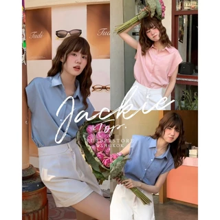 Jackie top เสื้อเชิ้ตแขนล้ำ อ่านก่อนกดสั่งซื้อนะค้า!!