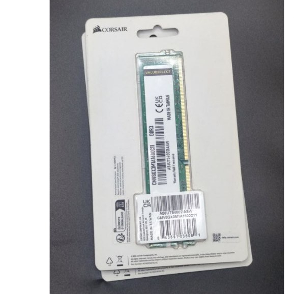 RAM DDR3(1600) 8GB CORSAIR (CMV8GX3M1A1600C11) สินค้าใหม่