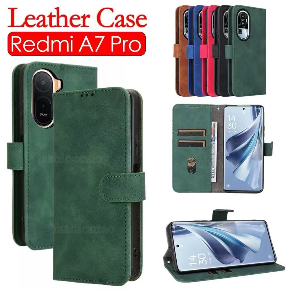 เคสฝาพับหนัง ล็อค สำหรับ Xiaomi Redmi A7Pro แม่เหล็ก พร้อมช่องใส่บัตร