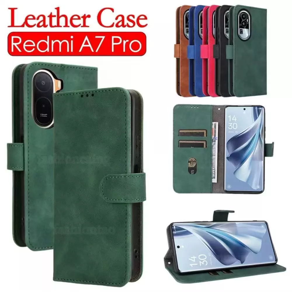 เคสฝาพับหนัง ล็อค สำหรับ Xiaomi Redmi A7Pro / Poco C81Proแม่เหล็ก พร้อมช่องใส่บัตร