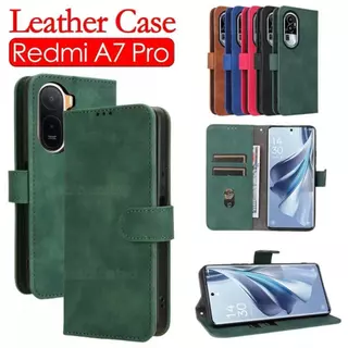 เคสฝาพับหนัง ล็อค สำหรับ Xiaomi Redmi A7Pro / Poco C81Proแม่เหล็ก พร้อมช่องใส่บัตร