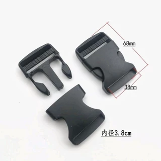 (5ตัว) ตัวล็อคกระเป๋า ก้ามปูพลาสติก ทรงเหลี่ยม สีดำ ขนาด 1cm, 1.5cm, 2cm, 2.5cm, 3.2cm, 3.8cm, 5cm