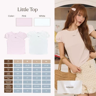 DAILYLOOK.SM --- Little top เสื้อยืดทรงพอดีตัว ดีไซน์เรียบแต่มีความหวานนิดๆด้วยแขนตุ๊กตา