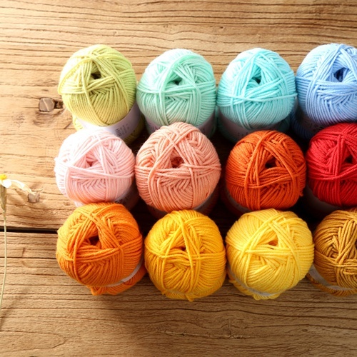 🧶ไหมพรมคอตตอนนม 4 ply Milk Cotton 🧶พร้อมส่งจากไทย🧶  (10132)