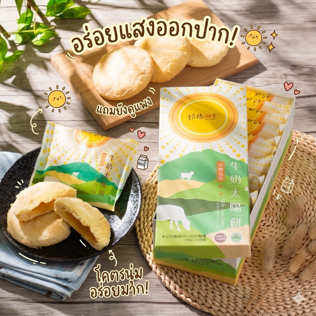 ‼️รอบส่ง 11 พฤษภาคม‼️Sun Cake ขนมพระอาทิตย์รสนม จากแบรนด์ Vigor Kobo เบเกอรี่เจ้าดังของไต้หวัน