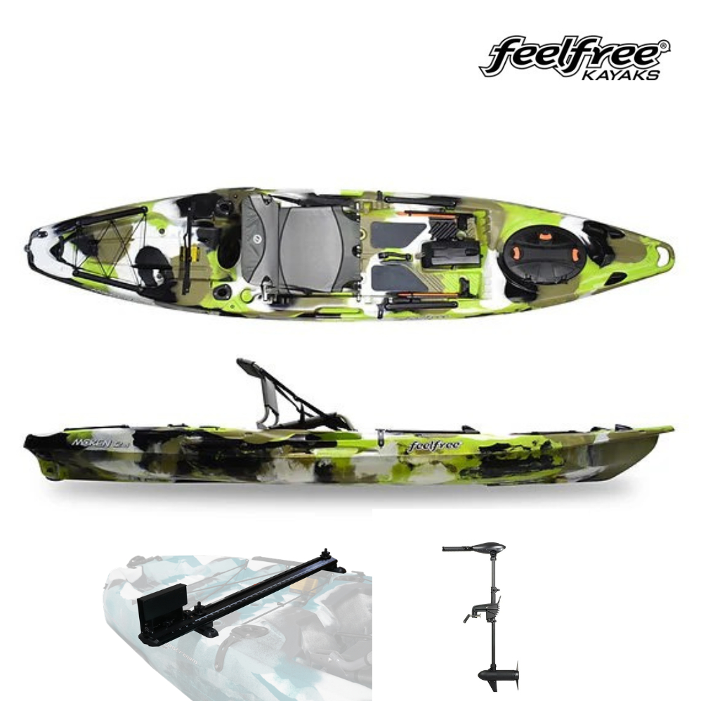 FEELFREE MOKEN 12.5 V2 / SONAR POD RUDDER เรือคายัค ตกปลา 1 ที่นั่งติดมอเตอร์ได้