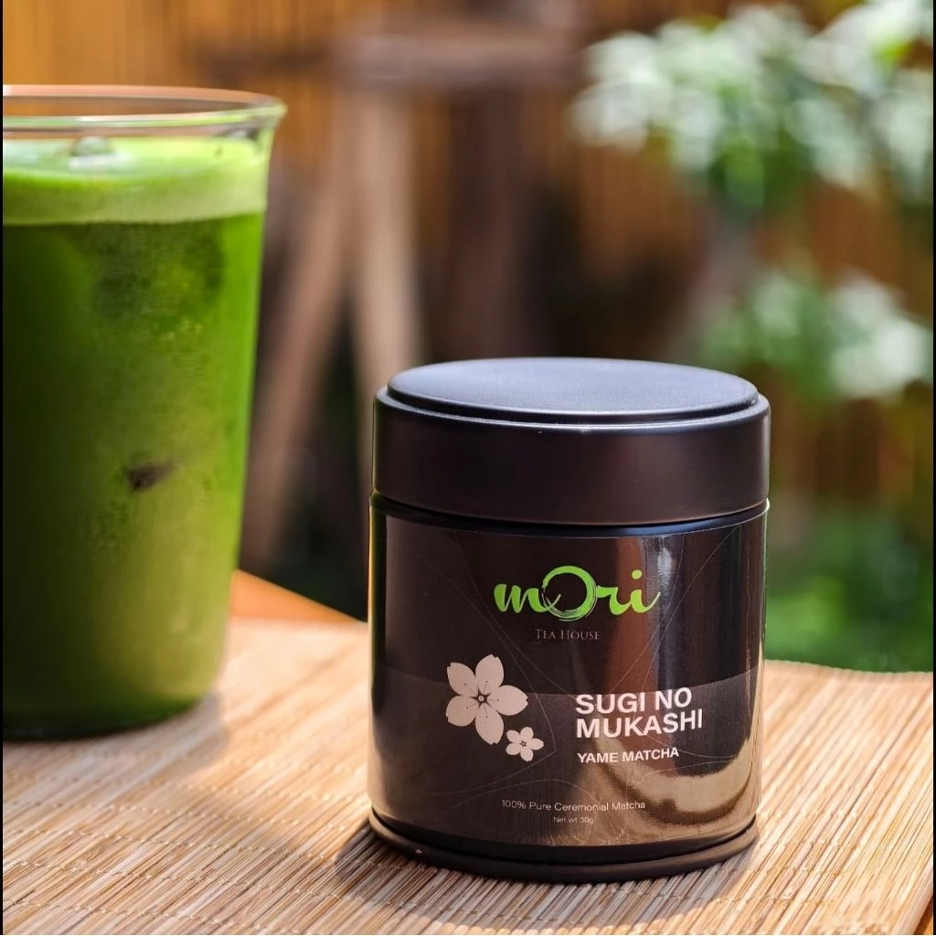 Sugi no Mukashi <สินค้าพร้อมส่ง โปรดชำระเงินทันทีเท่านั้น> มัทฉะเกรดพิธีการจากYame โทนนัตตี้สโม๊กกี้ กระปุก30g.
