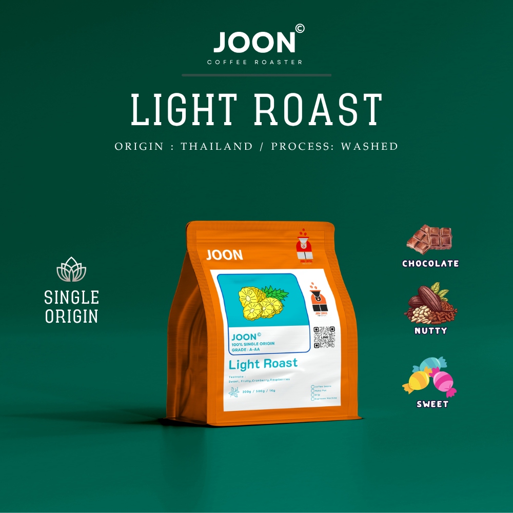 Lighr Roast เมล็ดกาแฟ คั่วอ่อน Arabica 100%  Size A-AA คั่วสดใหม่ ทุกออเดอร์ ส่งทุกวัน