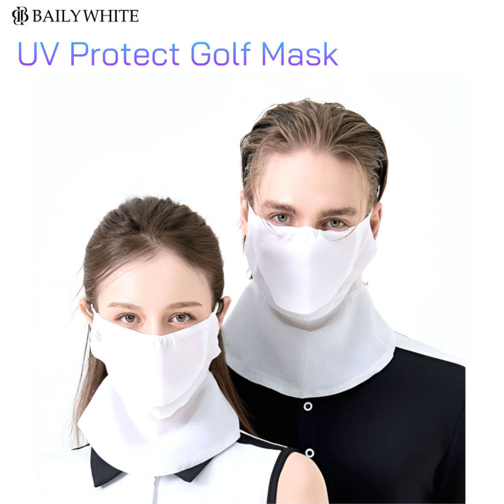 [🚚จัดส่งไว้] BAILY WHITE UV Protect Golf Mask