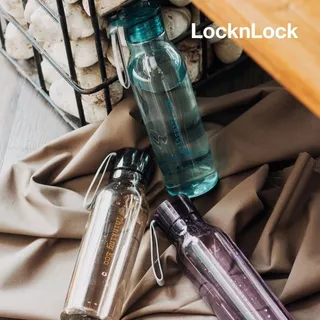 LocknLock ขวดน้ำดื่ม ECO BOTTLE 550 มล. รุ่น HLC644 ขวดน้ำพลาสติกแบบใส คุณภาพพรีเมียม พร้อมสายคล้อง