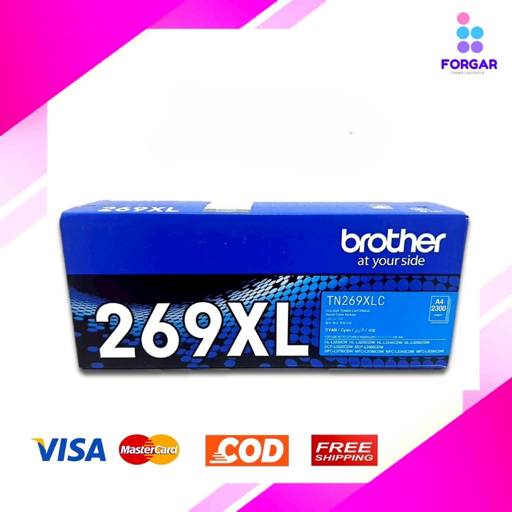 Brother TN-269XL C Cyan ตลับหมึกโทนเนอร์ สีฟ้า