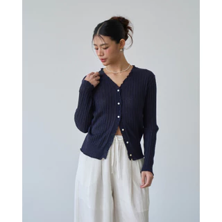 Ruffle cardigan - คาร์ดิแกนบาง เสื้อแขนยาวใส่คลุม