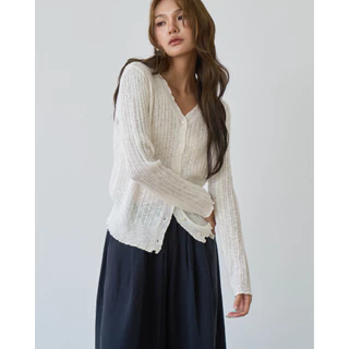 Ruffle cardigan - คาร์ดิแกนบาง เสื้อแขนยาวใส่คลุม