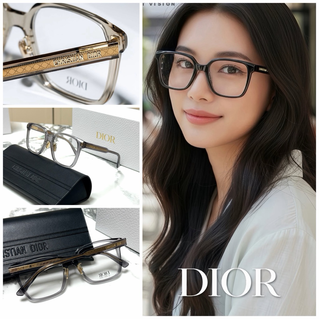 Dior กรอบแว่นตา Prismeo s5f ( Grey ) มือ1 ของแท้ !! พร้อมอุปกรณ์ครบ