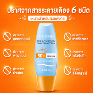 ซื้อ1แถม1🔥 ครีมกันแดดหน้าสูตรแมตต์บางเบา SPF50 PA++++ กันแสง UVB UVA ยาวนาน ผิวขาวกระจ่างใส ปกป้องผิวทุกวัน