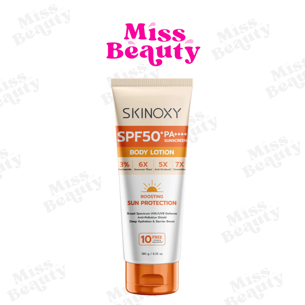 (หลอด) SKINOXY Pro Sun Protection Body Lotion SPF50+ PA+++ สกินอ็อกซี่ โปร ซัน โพรเทคชั่น บอดี้ โลชั่น SPF50+ 180 กรัม