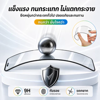 ฟิล์มกระจกเต็มจอขอบโค้งสีดำป้องกันไฟฟ้าสถิตย์สำหรับ oppo A5S A53 A54 F7 F9 F11PRO A15 A16 A17K A18 A74 A95 A93 RENO4/5/6