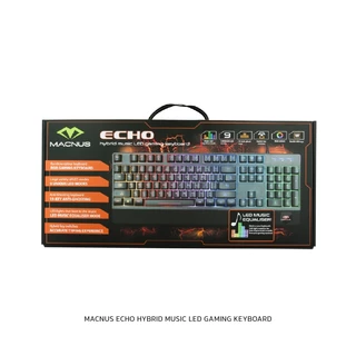 Best Seller!! คีย์บอร์ดเกมส์มิ่ง ยี่ห้อ MACNUS รุ่น ECHO HYBRID MUSIC LED GAMING KEYBOARD