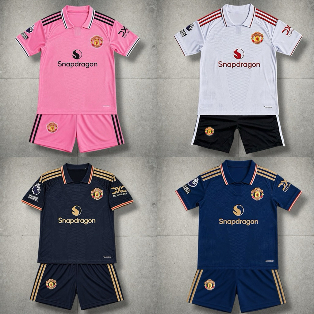 ชุดกีฬาเด็ก MU/2026 ฤดูกาลใหม่ (มีครบไซส์เริ่มจากไซส์ 14 ถึง 30) มีเสื้อพร้อมกางเกงครบชุด