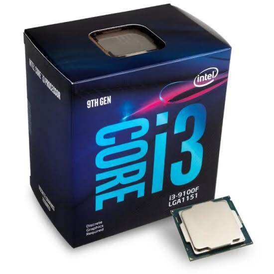 CPU (ซีพียู) INTEL 1151 CORE i3 9100F @3.6 GHz 4C/4T  มือสองสภาพดี พร้อมกล่อง และพัดลม