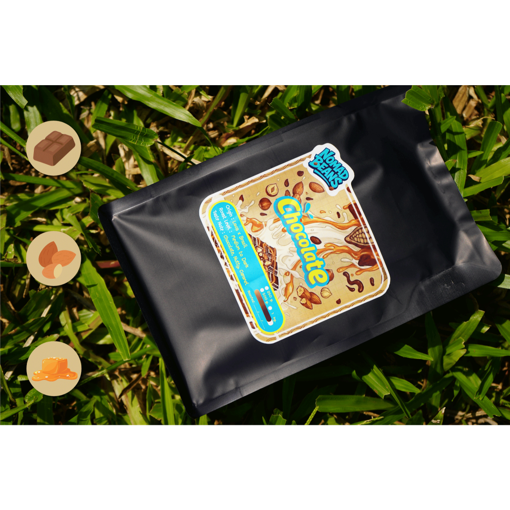 (ส่งเร็วมาก !!!) เมล็ดกาแฟ คั่วกลาง-เข้ม Chocolate Blend [Laos+Brazil]