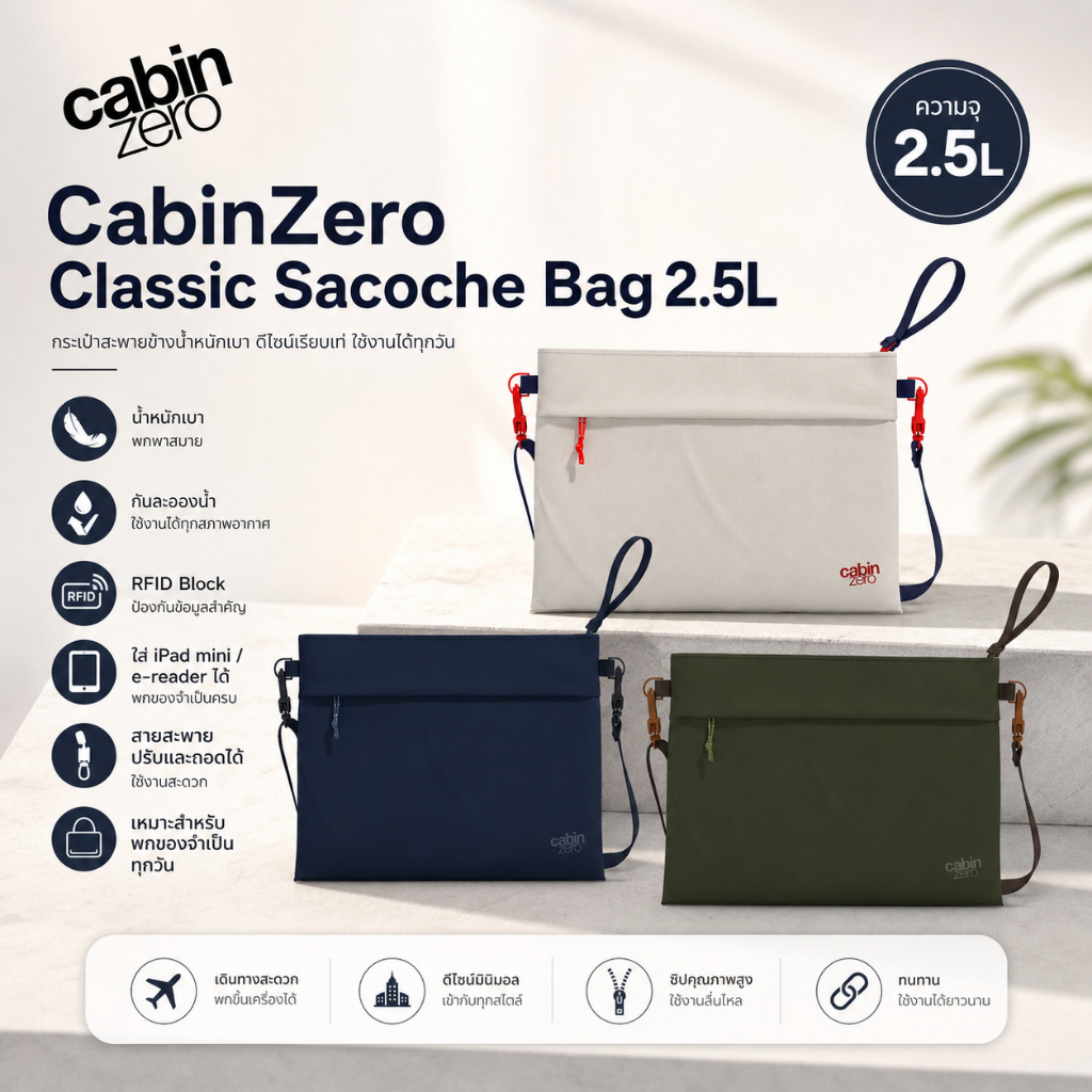 Cabin Zero Classic Sacoche Bag 2.5L (Free Shipping)