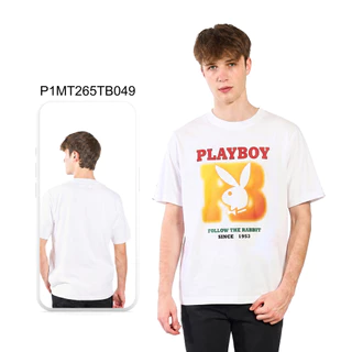 PLAYBOY 05PB เสื้อยืด เสื้อผ้าผู้ชาย/เสื้อ/เสื้อยืดสีขาว รุ่น P1MT265TB049 P1MT265TB050 P1MT265TB062