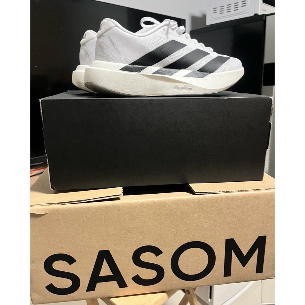 adidas Adizero Evo SL White Black (Women's) #6us