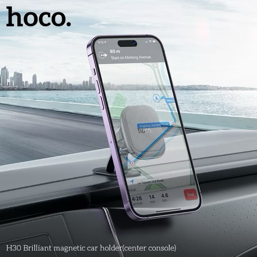 Hoco แท่นวางมือถือ H30 สําหรับยึดพื้นราบ ที่ยึดโทรศัพท์ในรถแบบแม่เหล็ก