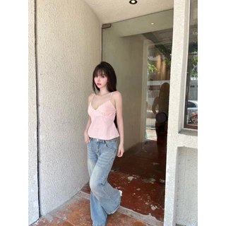 Levenn.bkk • Ingko Top เสื้อสายเดี่ยว แต่งลูกไม้ สวยเรียบหรู น่ารัก กระชับพอดี ผู้หญิง Clothing