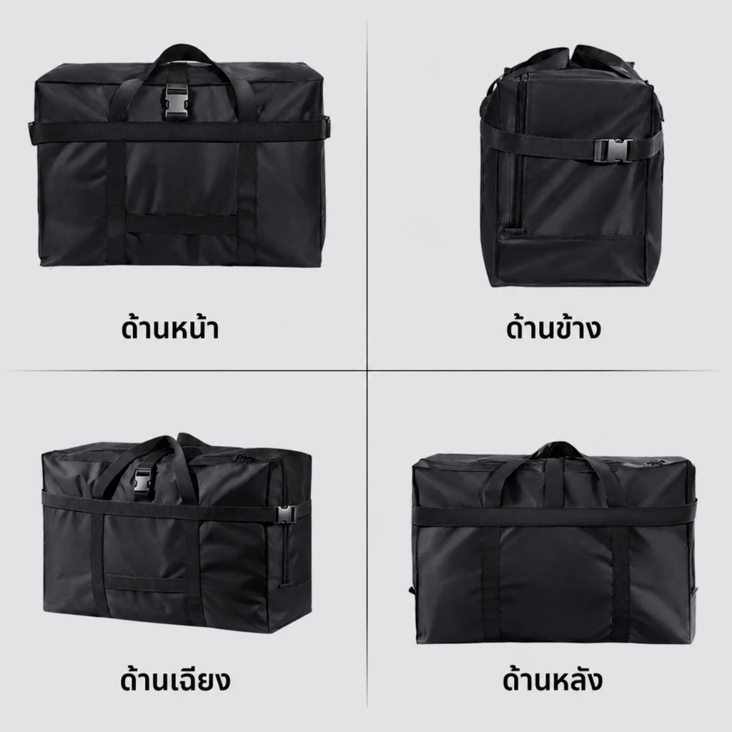 กระเป๋าเดินทาง ผ้า600Dออกซ์ฟอร์ดกันน้ำ ขนาด 70x35x48 ซม. thumbnail 8
