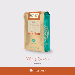 Hillkoff : เมล็ดกาแฟคั่ว อาราบิก้า คั่วกลาง ฮิลล์คอฟฟ์ Thai Espresso Arabica 100% ขนาด 500 g 8 ถุง อราบิก้า เมล็ดกาแฟ