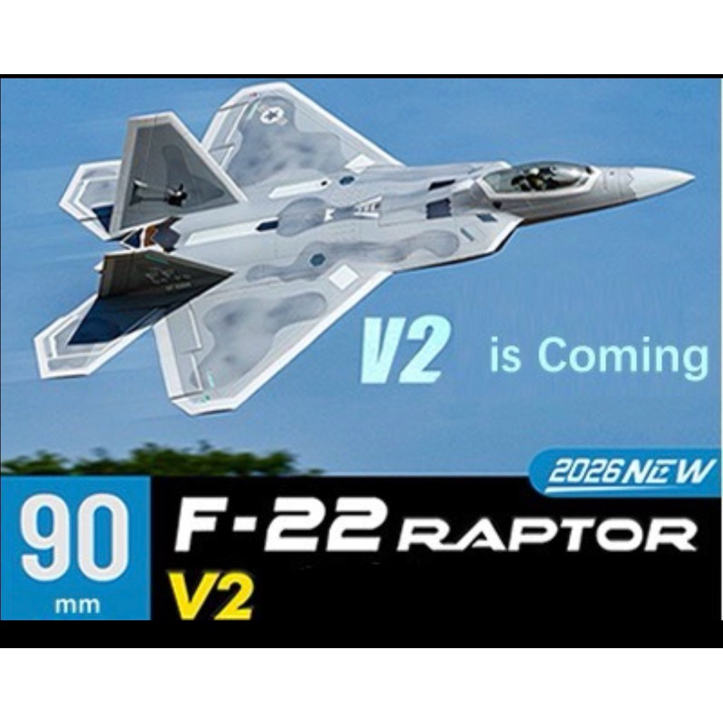 🇹🇭Freewing F-22 Raptor v2 Ultra Performance 6S 90mm EDF Jet PNP RC Airplane
