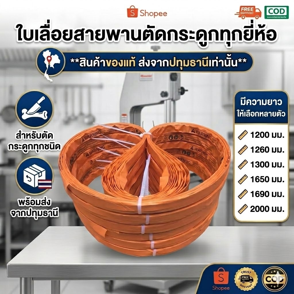 สินค้าส่งจากปทุมธานี แพ็ค 1 ใบ ใบเลื่อยตัดกระดูก ตัดเนื้อสัตว์แช่แข็ง