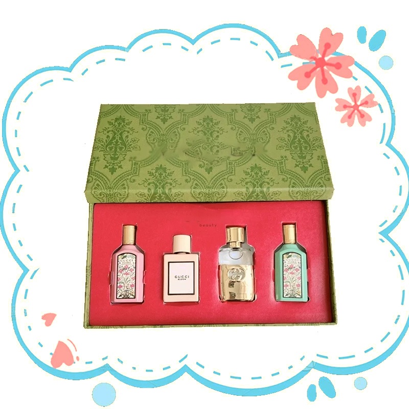 ชุดน้ำหอม Flora Eau De Parfum Miniature Travel Fragrance Set 5ml*4pcs Flora Gorgeous Jasmine EDP / Guci Gulty EDP