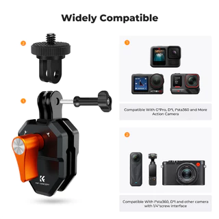 K&F Windshield Mount Clamp Motorcycle Action Camera ที่ยึดกระจกหน้ารถกับกล้อง (KF31.169V1)