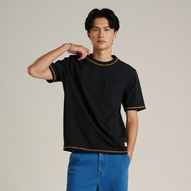 Mc JEANS (แม็คยีนส์) เสื้อยืดผู้ชาย เสื้อยืดแขนสั้น ทรงเรกูลาร์ Regular Fit T-Shirt มีให้เลือก 2 สี MTTZB85